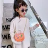 Корейская модная девочка Животно -сменная мультипликационная ткань личность иностранное стиль маленький принцесса одно плечо ноль сумки мини -жемчужная детская сумочка