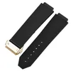 23mm Band Watch Bracelet For HUBLOT BIG BANG CLASSIC FUSION Folding Buckle Silicone Rubber Strap Accessories Chain254V