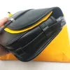 Bolsos de hombro unisex de alta calidad, bolso de mensajero de cubierta pequeña negra, bolso cruzado clásico de cuero 285M