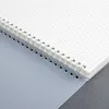 Enkel söt stil Transparent PP Cover Silver Double Coil Ring Spiral Notebook Dagbok Blank Dot Grid Line Inside Paper A5 A6 B5 210611