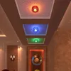 Modern LED Superfície Montada Lâmpadas de Parede Remoto Controle Colorido Downlight Spot Luz para sala de estar Corredor Bar KTV Party Lights