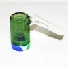 Narguilés colorés 45° Récupérateur de cendres en verre pour bongs avec récupérateur de récipients en silicone de 5 ml Récupérateur de cendres de 14 mm à 90 degrés Adaptateurs Bubbler Bong Plates-formes pétrolières