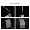 Frames 25PCS A4/A5/A6 Acrylic Display Board L Shaped Shelf Transparent Menu Stand Price Card Promotion Leaflet Poster Holders