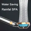 Rainfall Turbo Shower Head Turbocharged High Pressure Water Saving Spray Shower Head Hose Holder Waterfall SPA Massage Bath Set H1209