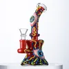 Big Halloween Style Uniqe Beaker Narguilés Petit Mini Bongs En Verre Pomme De Douche Percs Tuyau D'eau Huile Dab Rigs Bong Avec Le Bol TX817