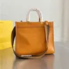 Shopping damer modehandtag lyx ny väska roma crossbody läderväskor dubbel tote orange sunshine shopper handväskor kvinnor totes256y