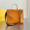 Compras Damas Moda Mango Lujo Nuevo Bolso Roma Crossbody Bolsos de cuero Doble Tote Orange Sunshine Shopper Bolsos Mujeres Totes256y