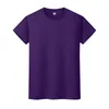 Yeni Yuvarlak Boyun Katı Renk T-shirt Yaz Pamuk Dip Gömlek Kısa Kollu Erkek ve Bayan Yarım Kollu TMTQIO