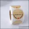 Декор стены дом Отпечатанный сад 500pcs/Roll Love СПАСИБО Клейки