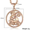 Zodiac Sign 12 Constellation Pendant Necklace for Women Men 585 Rose Gold Womens Necklace Mens Chain Gift Fashion Jewelry GPM211377050