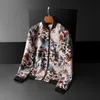 Spring Creative Sport Character Bomber Outfit Jacket Men Zipper Stand Collar Vingtage Floral Printed Men's Jackets