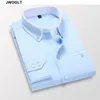 Spring Autumn Fashion Men Shirts Square Collar Button Down Cotton Long Sleeve Slim Fit White Khkai Pink Shirt 4XL 5XL 210412