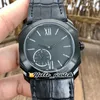 Klockor Män Lyx Märke Titanium Steel Case Octo Finissimo 102711 BGO40C14TlXTAuto Grey Dial Automatic Mens Watch Grå Läderband Rabatt