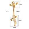 1pcs Big Gecko Lizard Belly Button Ring Fashion Women Body Bell Bar Piercing Navel Jewellry Kirurgisk Stål Bar Nickelfri