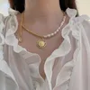 Anhänger Halsketten Riesige Knospe Barock Süßwasser Perlen Halskette Für Frauen Mode Vintage Pullover Kette Punk Schmuck Zubehör Mädchen Geschenk