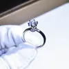 Modischer Ehering für Damen, Verlobungsring, 1 Karat Diamant-Moissanit-Ring, verstellbarer Öffnungsring