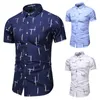 Fashion 9 Style Design Short Sleeve Casual Shirt Men's Print Beach Blouse Summer Clothing Plus Asian Size M-XXXL 4XL 5XL 210708