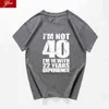 Ben 40 değilim ben 18 yaşındayım 22 yıllık tecrübesi T-shirt erkekler komik 40th doğum günü t shirt 100% pamuk streetwear erkekler üst Homme Harajuk G1224
