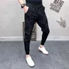 Autum mens joggers брюки брюки бедра поп-повседневные карандашные брюки спортивные брюки брюки уличная одежда плед черные гаремические брюки плюс размер 210707