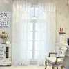 Blanc dentelle tulle Rideau voilage pour salon chambre fenêtre européen rideau rideaux 211203