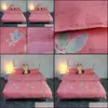 Bedding Sets Supplies Home Textiles & Garden Textile Red Cute Flowers Soft Simple Duvet Er Pillow Case Bed Sheet Kid Teen Girl Ers Set King