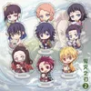 9pcs / 세트 애니메이션 악마 슬레이어 아크릴 스탠드 모델 Kimetsu No Yaiba Tanjirou Nezuko 그림 장식 액션 플레이트 장난감 G1019