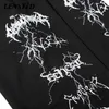 Lenstid män hip hop lightning tryckta baggiga joggare byxor hajuku streetwear sweatpants casual sommar harem spår byxor 210723