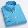 Arrival Men's Oxford Wash and Wear Plaid Shirts 100% Cotton Casual High Quality Fashion Design Dress 210809