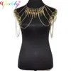 CCBodily Bohemia Double Bead Barriga Corpo Jóias Mulheres Verão Sexy Biquíni Beach Cintura Glamour Retro Ombro Cadeia