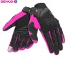 Motocross Proteções Luvas Malha Respirável Guantes Moto Luvas Touch Screen Motocicleta Acessórios Motocicleta Luvas Rosa H1022