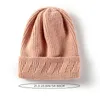 Winter Warme Gestrickte Beanie Hut Für Männer Frauen Mode Einfarbig Streifen Häkeln Gefesselt Bonnet Cap Weiblich Männlich Skullies Beanies