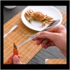 Flatware Kitchen, Dining Bar Home & Garden Drop Delivery 2021 Stainless Steel Crab Tools Picks Lobster Needle Forks Spoons Seafood Accessory