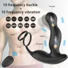 Wireless Remote Control Male Prostate Massager Vibrator For Men Tail Anal Plug Sex Toys Silicone Butt Toy Couples 211015