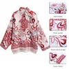 Women's T-Shirt Vintage Women Red Print Shorts Suit 2022 Summer Fashion Ladies Loose Casual Boho Two Piece Set Girls Chic Shirts Sets