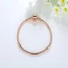 925 pure silver rose gold bracelet adjustable base chain Korean Pandora DIY Beaded