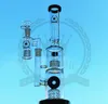 Dreischichtige Wasserpfeife mit Wabenstruktur, Filterbongs, Recycler, Glasbong, Rauchpfeife, 16 Zoll Wasserpfeife, 18,8 mm Gelenk