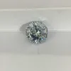 Octagon vorm 6.5x6.5mm 1 karaat synthetische nieuwe blauwe kleur Moissanite Diamond Ring edelstenen te koop H1015