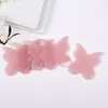 Forma de borboleta jade gua sha ferramenta massageador cristal natural rosa quartzo guasha raspagem massagem rosto corpo olho mineral pedra saúde 7091883