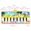 8 Stiller Müzikal Mat Ile Hayvan Ses Oynarken Halı Müzik Oyun Enstrüman Oyuncaklar Erken Eonal Oyuncaklar Çocuklar Hediye Için 220209