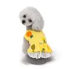 Vêtements de chien 3 couleurs robe de chat d'ananas vêtements d'été pour animaux de compagnie pour petits chiens Chihuahua robes de Poméranie chiot Kedi jupe animaux vêtements