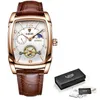 2022 Lige Mens Часы Top Luxury Brand Fashion Tourbillon Автоматические механические часы Мужчины Водонепроницаемый Скелет Часы Montre Homme RSERGGW