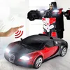 1:14 Elektrikli Uzaktan Kumanda RC Dublör Araba Jest Sensörü Dönüşümlü Robot Oyuncak