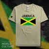 Jamaica herr t-shirt mode tröjor nation team t-shirt 100 % bomull t-shirt gym kläder t-shirts land sport JAM Jamaican X0621