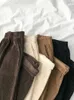 Corduroy Y2K Baggy Jogger Frauen Hosen Vintage weites Bein braun niedrige Taille E Mädchen 90er Jahre ästhetische Hose weibliche Jogginghose S 210925