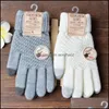 Fingerless Hats, Scarves & Fashion Aessories Women Men Warm Winter Touch Screen Gloves Stretch Knit Mittens Wool Fl Finger Guantes Female Cr