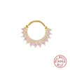 Stud 925 Sterling Silver Girl Pink Cubic Zircon Earring For Women Making Jewelry Wedding Party Ear Piercing Bijoux Gifts