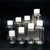 5ml 10ml 20ml 30ml 50ml 60ml 80ml 100ml 120ml 150ml Plastic Bottles PET Clear Bottle with Screw Cap Refillable Empty Containers