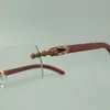 Tasarımcı buket elmas gözlük Çerçeveleri 3524012, üniseks için orijinal ahşap saplı, boyut: 56-36-18-135mm