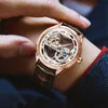 Наручные часы Jsdun Бизнес Кожаный ремешок Мужчины Автоматические механические наручные часы Скелет Ретро Для Мужской Relogio Masculino