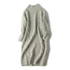 Pulls pour femmes Aliaga hiver luxe pull robe femmes cachemire tricot épais pulls dames mode blanc col roulé bulle